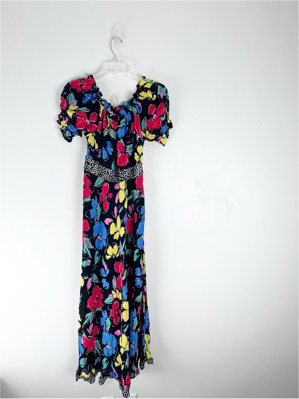 RIXO x Target Floral Multicolored On Off Shoulder Tie Waist Maxi Dress 6 Boho